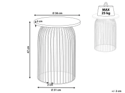 Mesa De Apoio Em Madeira Clara De Mango E Preta Wills