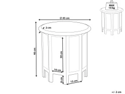Mesa De Apoio Em Madeira De Mango Cinzenta Jagori