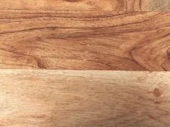 Mesa De Apoio Em Madeira Clara De Mango E Prateado Jabiru