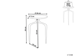 Mesa De Apoio Em Marmore Branco Com Preto Tihoi