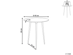 Mesa De Apoio Em Metal Dourado E Preto Waipu