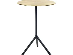 Mesa De Apoio Em Metal Dourado E Preto Eravur