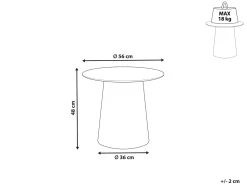 Mesa De Apoio Em Metal Dourado E Preto Kerang