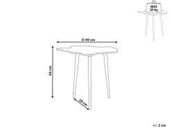 Mesa De Apoio Em Metal Dourado Mimili