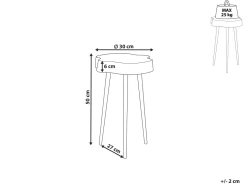 Mesa De Apoio Em Metal Dourado Taupo