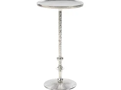 Mesa De Apoio Em Metal Prateado Meda