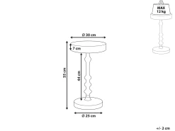 Mesa De Apoio Em Metal Preto Atapo