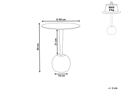 Mesa De Apoio Em Metal Preto Eucla