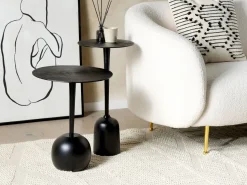 Mesa De Apoio Em Metal Preto Eucla