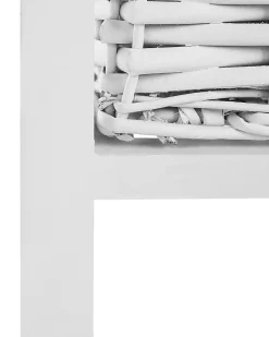 Mesa De Cabeceira Com 2 Cestos Branca Flowella