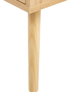 Mesa De Cabeceira Com 2 Gavetas Em Rattan Em Madeira Clara Perote