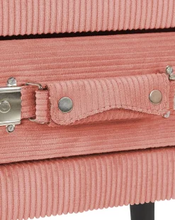 Mesa De Cabeceira Com 1 Gaveta Em Bombazine Rosa Eurostar