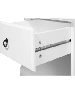 Mesa De Cabeceira Com 1 Gaveta Branca Gilbert