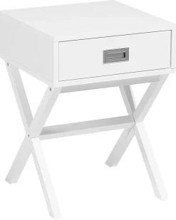 Mesa De Cabeceira Com 1 Gaveta Branca Monroe