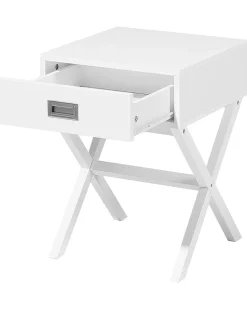 Mesa De Cabeceira Com 1 Gaveta Branca Monroe