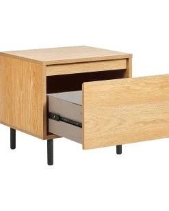 Mesa De Cabeceira Com 1 Gaveta Cor De Madeira Clara Nikea