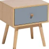 Mesa De Cabeceira Com 1 Gaveta Em Madeira Clara Arvada