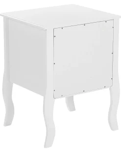 Mesa De Cabeceira Com 2 Gavetas Branca Lane