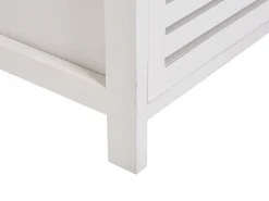 Mesa De Cabeceira Com 3 Gavetas Branca Lucky