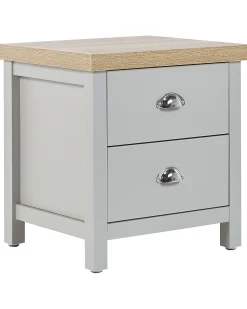 Mesa De Cabeceira Com 2 Gaveta Cinzenta Clio