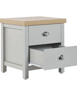 Mesa De Cabeceira Com 2 Gaveta Cinzenta Clio