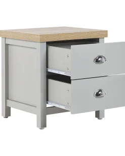 Mesa De Cabeceira Com 2 Gaveta Cinzenta Clio