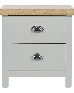 Mesa De Cabeceira Com 2 Gaveta Cinzenta Clio