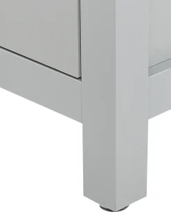 Mesa De Cabeceira Com 2 Gaveta Cinzenta Clio