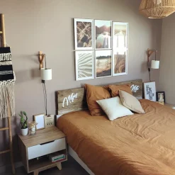 Mesa De Cabeceira Com 1 Gaveta Em Madeira Clara E Branco Spencer