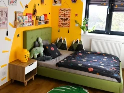 Mesa De Cabeceira Com 1 Gaveta Em Madeira Clara E Branco Spencer