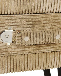 Mesa De Cabeceira Com 1 Gaveta Em Bombazine Creme Eurostar