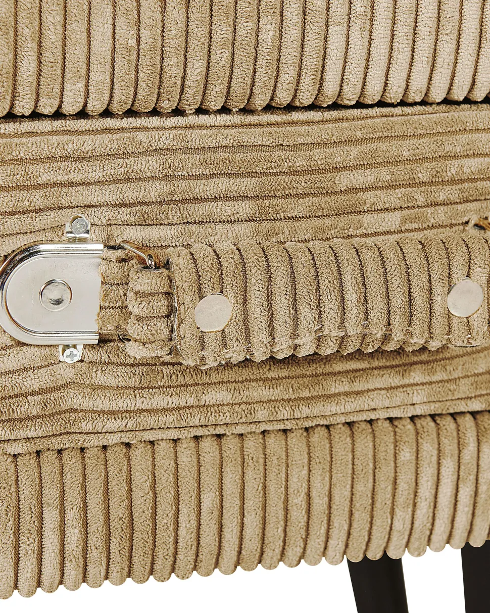 Mesa De Cabeceira Com 1 Gaveta Em Bombazine Creme Eurostar