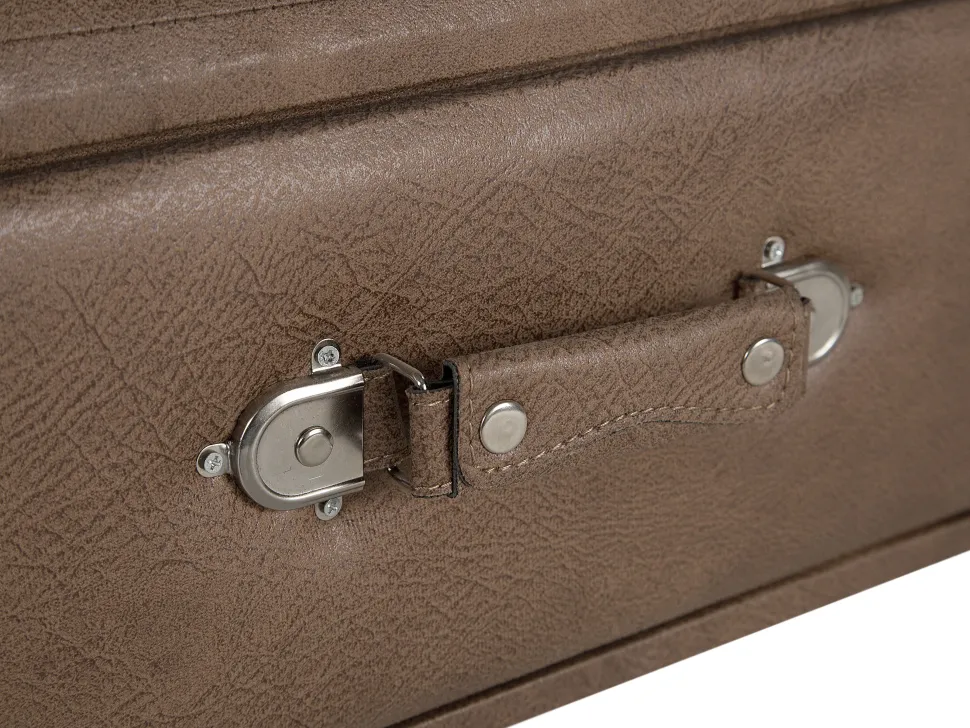 Mesa De Cabeceira Com 1 Gaveta Em Pele Sintetica Castanha Eurostar