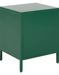 Mesa De Cabeceira Com 2 Gavetas Em Metal Verde Malavi
