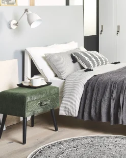 Mesa De Cabeceira Com 1 Gaveta Em Bombazine Verde Eurostar