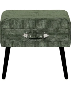 Mesa De Cabeceira Com 1 Gaveta Em Bombazine Verde Eurostar