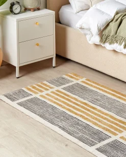 Mesa De Cabeceira Com 2 Gavetas Em Metal Branco Kylea