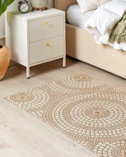 Mesa De Cabeceira Com 2 Gavetas Em Metal Branco Kylea