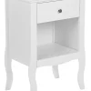 Mesa De Cabeceira Com 1 Gaveta Branca Lane