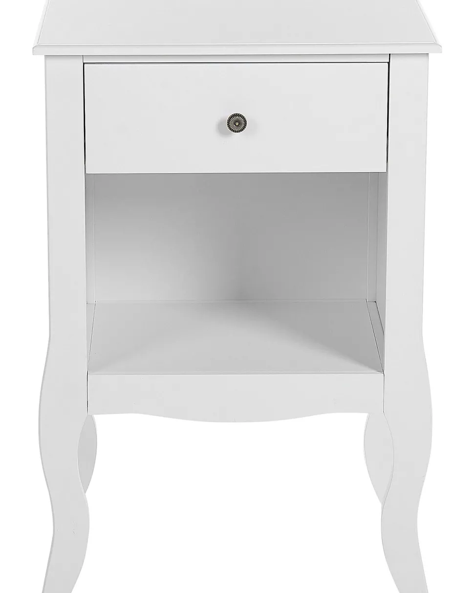 Mesa De Cabeceira Com 1 Gaveta Branca Lane
