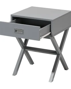Mesa De Cabeceira Com 1 Gaveta Cinzenta Monroe