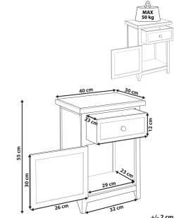 Mesa De Cabeceira Com 1 Gaveta E 1 Porta Branca E Castanha Layola