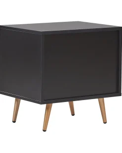 Mesa De Cabeceira Com 1 Gaveta Preta Indio