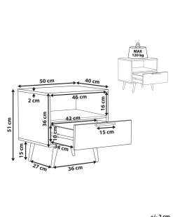Mesa De Cabeceira Com 1 Gaveta Preta Indio