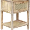 Mesa De Cabeceira Com 1 Gaveta Em Rattan Cor De Madeira Clara Esto