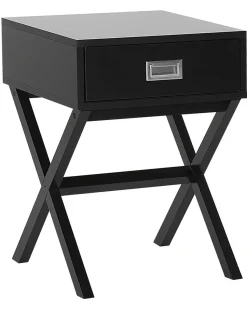 Mesa De Cabeceira Com 1 Gaveta Preta Monroe