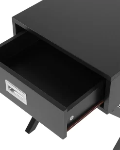 Mesa De Cabeceira Com 1 Gaveta Preta Monroe