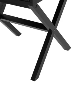 Mesa De Cabeceira Com 1 Gaveta Preta Monroe