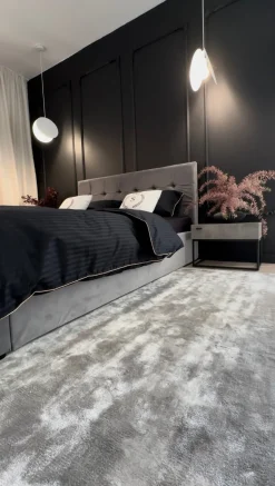 Mesa De Cabeceira Com 1 Gaveta Em Efeito De Concreto Cairo