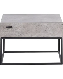 Mesa De Cabeceira Com 1 Gaveta Em Efeito De Concreto Cairo